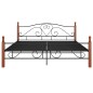 vidaXL Estructura de cama de metal negro 180x200 cm