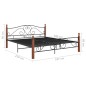 vidaXL Estructura de cama de metal negro 180x200 cm
