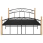 vidaXL Estructura de cama metal y madera maciza de roble 140x200 cm vidaXL Estructura de cama metal y madera maciza de roble 140x200 cm