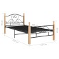 vidaXL Estructura de cama de metal negro 100x200 cm vidaXL Estructura de cama de metal negro 100x200 cm