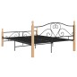 vidaXL Estructura de cama de metal negra 140x200 cm vidaXL Estructura de cama de metal negra 140x200 cm