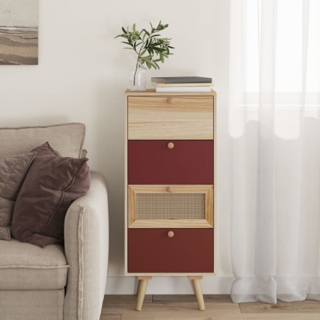 vidaXL Aparador alto con cajones madera contrachapada 40x30x95 cm