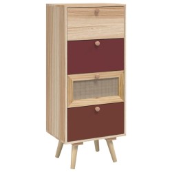 vidaXL Aparador alto con cajones madera contrachapada 40x30x95 cm