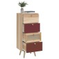 vidaXL Aparador alto con cajones madera contrachapada 40x30x95 cm vidaXL Aparador alto con cajones madera contrachapada 40x30x95 cm