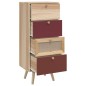 vidaXL Aparador alto con cajones madera contrachapada 40x30x95 cm vidaXL Aparador alto con cajones madera contrachapada 40x30x95 cm
