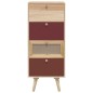 vidaXL Aparador alto con cajones madera contrachapada 40x30x95 cm vidaXL Aparador alto con cajones madera contrachapada 40x30x95 cm