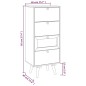 vidaXL Aparador alto con cajones madera contrachapada 40x30x95 cm vidaXL Aparador alto con cajones madera contrachapada 40x30x95 cm