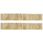 vidaXL Rollos de borde de jardín 2 uds madera pino impregnada 120 cm vidaXL Rollos de borde de jardín 2 uds madera pino impregnada 120 cm