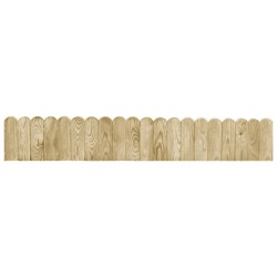 vidaXL Rollos de borde de jardín 2 uds madera pino impregnada 120 cm