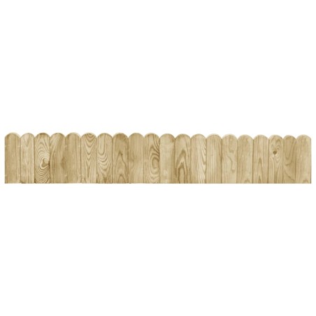 vidaXL Rollos de borde de jardín 2 uds madera pino impregnada 120 cm