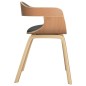 vidaXL Silla de comedor 4 uds madera curvada y tela gris claro vidaXL Silla de comedor 4 uds madera curvada y tela gris claro