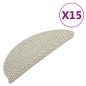 vidaXL Alfombrilla autoadhesiva escalera sisal 15 uds gris 56x17x3 cm vidaXL Alfombrilla autoadhesiva escalera sisal 15 uds gris 56x17x3 cm