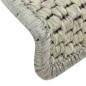 vidaXL Alfombrilla autoadhesiva escalera sisal 15 uds gris 56x17x3 cm vidaXL Alfombrilla autoadhesiva escalera sisal 15 uds gris 56x17x3 cm