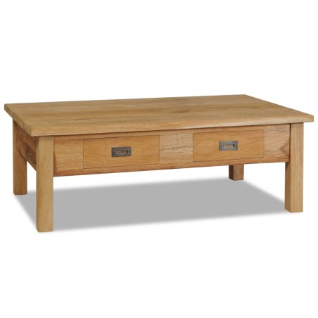 vidaXL Mesa de centro madera de teca maciza 100x60x35 cm