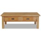 vidaXL Mesa de centro madera de teca maciza 100x60x35 cm