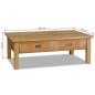 vidaXL Mesa de centro madera de teca maciza 100x60x35 cm