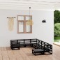 vidaXL Juego de muebles de jardín 10 piezas madera maciza de pino vidaXL Juego de muebles de jardín 10 piezas madera maciza de pino