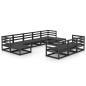 vidaXL Juego de muebles de jardín 10 piezas madera maciza de pino vidaXL Juego de muebles de jardín 10 piezas madera maciza de pino