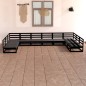 vidaXL Juego de muebles de jardín 10 piezas madera maciza de pino