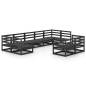 vidaXL Juego de muebles de jardín 9 piezas madera maciza de pino vidaXL Juego de muebles de jardín 9 piezas madera maciza de pino