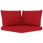 vidaXL Juego de muebles de jardín 9 piezas con cojines rojos vidaXL Juego de muebles de jardín 9 piezas con cojines rojos