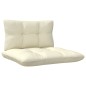 vidaXL Muebles de jardín 3 piezas madera maciza pino con cojines crema vidaXL Muebles de jardín 3 piezas madera maciza pino con cojines crema