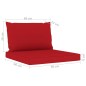 vidaXL Juego de muebles de jardín 9 piezas con cojines rojos vidaXL Juego de muebles de jardín 9 piezas con cojines rojos