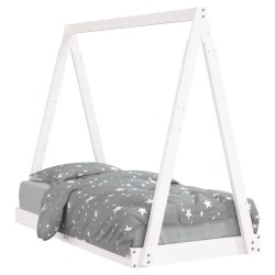 vidaXL Estructura de cama para niños madera de pino blanco 70x140 cm