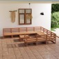 vidaXL Juego de muebles de jardín 11 piezas madera maciza de pino vidaXL Juego de muebles de jardín 11 piezas madera maciza de pino