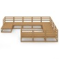 vidaXL Juego de muebles de jardín 11 piezas madera maciza de pino vidaXL Juego de muebles de jardín 11 piezas madera maciza de pino