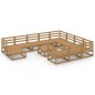vidaXL Juego de muebles de jardín 12 piezas madera maciza de pino vidaXL Juego de muebles de jardín 12 piezas madera maciza de pino