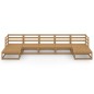 vidaXL Juego de muebles de jardín 7 piezas madera maciza de pino