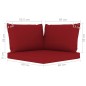 vidaXL Juego de muebles de jardín 9 piezas con cojines rojo tinto vidaXL Juego de muebles de jardín 9 piezas con cojines rojo tinto