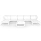 vidaXL Juego de muebles de jardín 8 piezas madera maciza de pino vidaXL Juego de muebles de jardín 8 piezas madera maciza de pino