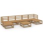 vidaXL Juego de muebles de jardín 8 piezas madera maciza de pino vidaXL Juego de muebles de jardín 8 piezas madera maciza de pino