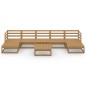vidaXL Juego de muebles de jardín 8 piezas madera maciza de pino vidaXL Juego de muebles de jardín 8 piezas madera maciza de pino