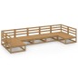 vidaXL Juego de muebles de jardín 7 piezas madera maciza de pino