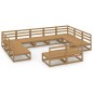 vidaXL Juego de muebles de jardín 11 piezas madera maciza de pino vidaXL Juego de muebles de jardín 11 piezas madera maciza de pino