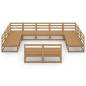 vidaXL Juego de muebles de jardín 11 piezas madera maciza de pino vidaXL Juego de muebles de jardín 11 piezas madera maciza de pino