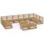 vidaXL Juego de muebles de jardín 13 piezas madera maciza de pino vidaXL Juego de muebles de jardín 13 piezas madera maciza de pino