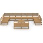 vidaXL Juego de muebles de jardín 13 piezas madera maciza de pino vidaXL Juego de muebles de jardín 13 piezas madera maciza de pino