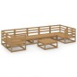 vidaXL Juego de muebles de jardín 8 piezas madera maciza de pino vidaXL Juego de muebles de jardín 8 piezas madera maciza de pino