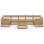 vidaXL Juego de muebles de jardín 8 piezas madera maciza de pino vidaXL Juego de muebles de jardín 8 piezas madera maciza de pino