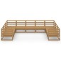 vidaXL Juego de muebles de jardín 9 piezas madera maciza de pino vidaXL Juego de muebles de jardín 9 piezas madera maciza de pino