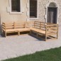 vidaXL Juego de muebles de jardín 5 piezas madera maciza de pino vidaXL Juego de muebles de jardín 5 piezas madera maciza de pino