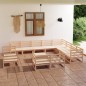 vidaXL Juego de muebles de jardín 13 piezas madera maciza de pino vidaXL Juego de muebles de jardín 13 piezas madera maciza de pino