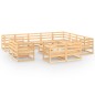 vidaXL Juego de muebles de jardín 13 piezas madera maciza de pino vidaXL Juego de muebles de jardín 13 piezas madera maciza de pino
