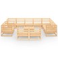 vidaXL Juego de muebles de jardín 13 piezas madera maciza de pino vidaXL Juego de muebles de jardín 13 piezas madera maciza de pino