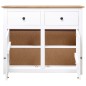 vidaXL Aparador de madera maciza pino estilo Panamá blanco 93x40x80 cm vidaXL Aparador de madera maciza pino estilo Panamá blanco 93x40x80 cm