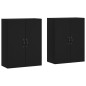 vidaXL Armarios de pared 2 uds madera de ingeniería negro vidaXL Armarios de pared 2 uds madera de ingeniería negro